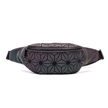 

LOVEVOOK fanny pack women waist pack female belt bag for girls small purse waist pack ladies mini banana geometric luminous bag