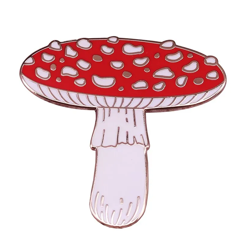 Spilla Smaltata A Fungo Rosso Amitia Muscaria Micologia Valori Naturali Regali Artistici