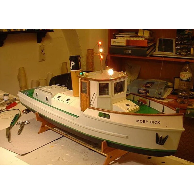 1/20 Inland River Tugboat  Wooden Assembly Ship Model Sleeve 3