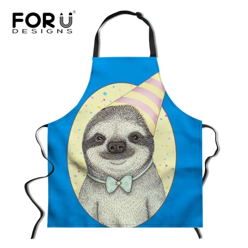 FORUDESIGNS/милые ленивые женские фартуки безрукавные фартуки для готовки взрослых на заказ вам нравятся фартуки для кондитерских изделий повара фартук поварской - Цвет: YY1227R