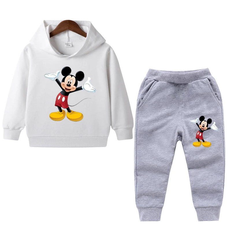 Kids Clothes Baby Boys Mickey Mouse Tracksuit Tops Pants 2PCS Children Boy Spring Autumn Outfits Girls Minnie Sets 1-8 y | Детская