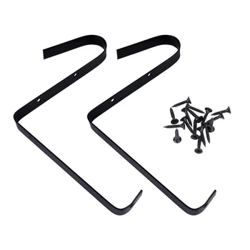 

2pcs Garden Supply Garden Decor Solid Durable Flower Box Bracket Flower Box Holder Planter Holder for Plant Box Flower Box Handr