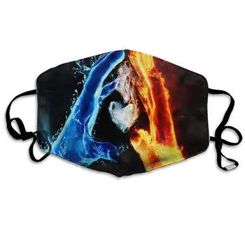 

Polyester Anti-dust Mouth Mask - Bird Ice Fire Hand Seamless Art Washed Reusable Mouth-Muffle - Fashion Printed Face Masks for