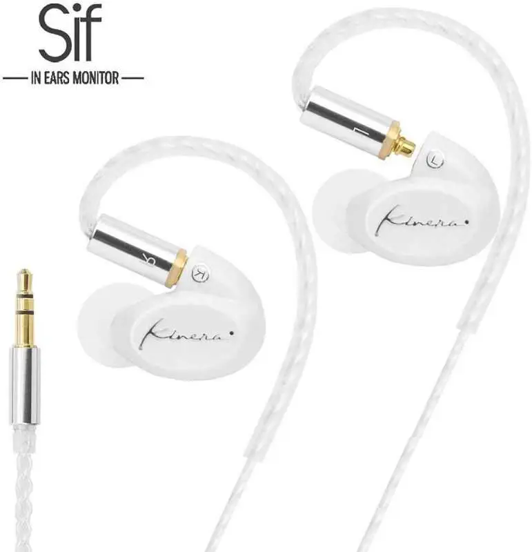 white Kinera SIF Динамический драйвер в ухо наушники вкладыши HIFI DJ монитор наушники Бег Спорт ушные наушники гарнитура с MMCX кабель - Цвет: white