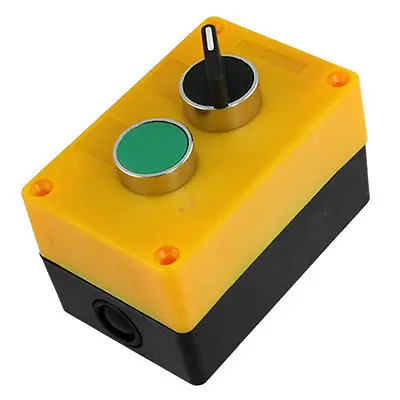 

AC 400V 10A Green Flat Round Cap Momentary Rotary Switch Push Button Station