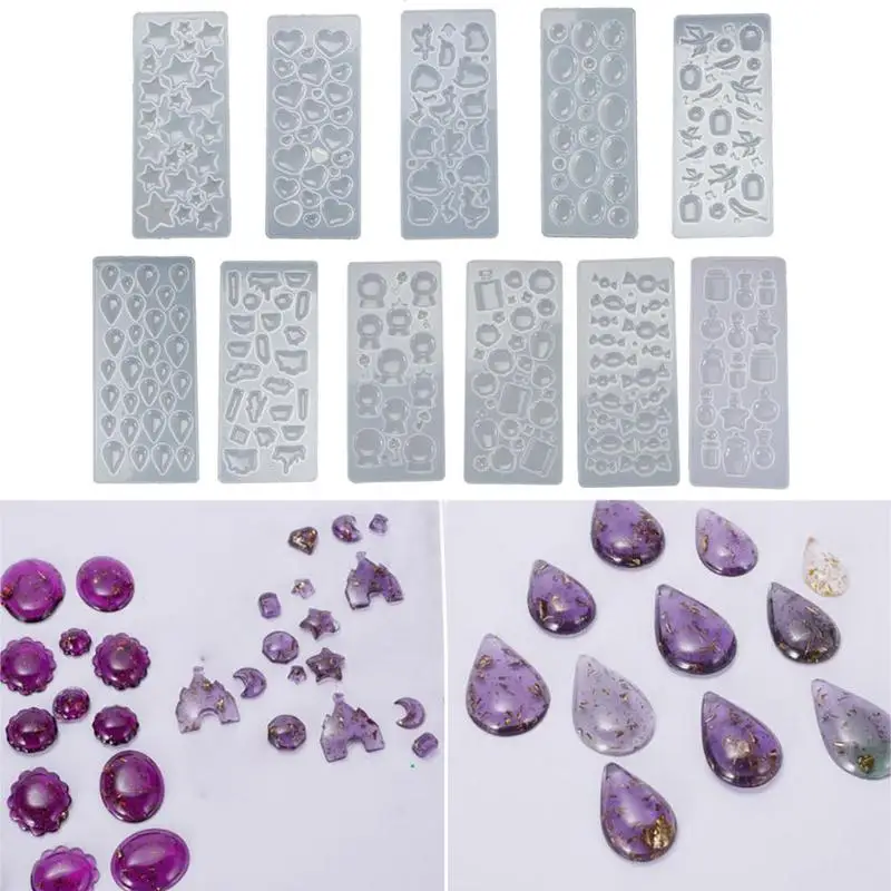 

11 Types Epoxy Resin Mold Crystal Pendants Casting Silicone Mould Handmade DIY Crafts Jewelry Making Tools