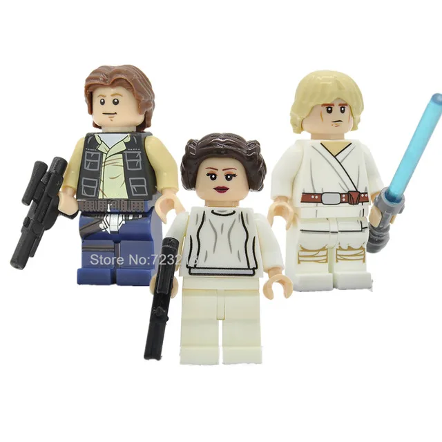 Hot Sale LEGO Star Wars Figure Single Sale Princess Leia With Chain Boba Fett