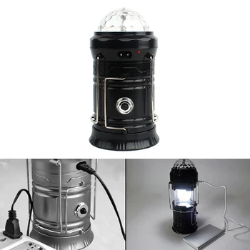 

3-in-1 Camping Lantern LED Rechargeable Folding 360 Degree Rotatable Colorful Stage Light Lamp Flashlight Lighting Tool
