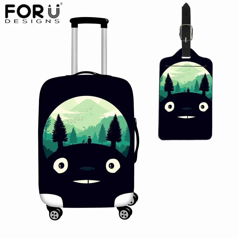 L3007Cover-Z24 FORUDESIGNS аниме Мой сосед Тоторо принт багаж защитный чехол для 18-32 дюймов чемодан пылезащитный эластичный чехол туристические аксессуары - Цвет: L3007Cover-Z24