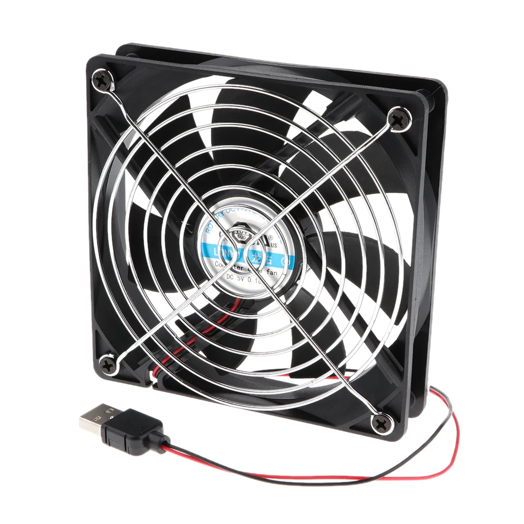 120x120mm Silent USB Fan Cooling Ventilator 5V for Playstaion/Xbox One/Mini PC/Router/DVR Radiator Fans