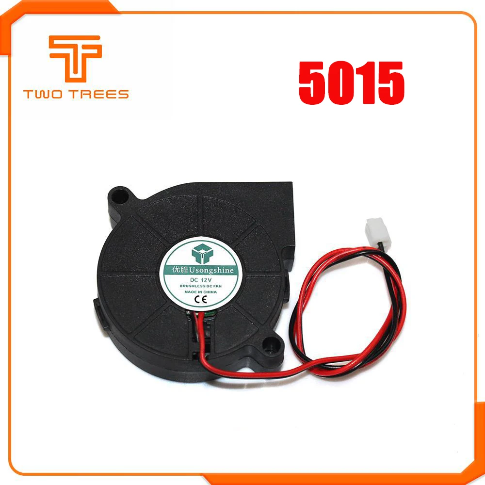 24v 4010 5015//4010//4020 12V/&24V Cooling Turbo Fan Brushless 3D Printer Parts 2Pin for Extruder DC Cooler Blower Part Black Plastic Fans