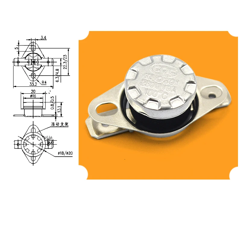 1/5/10Pcs Bimetall thermostat KSD301 0C ~ 350C Temperatur Schalter Thermische Steuerung 85C 95C 105C 125C 135C 145C 180C 250C 350C Grad – Detail 1