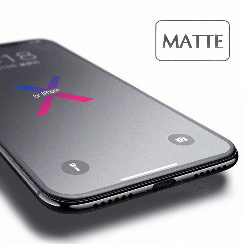 Matte 3D изогнутый край Полное покрытие матовый экран протектор для iPhone X Xs Max XR 11 Pro Max матовый анти синий луч светильник 9H закаленное стекло - Цвет: Matte