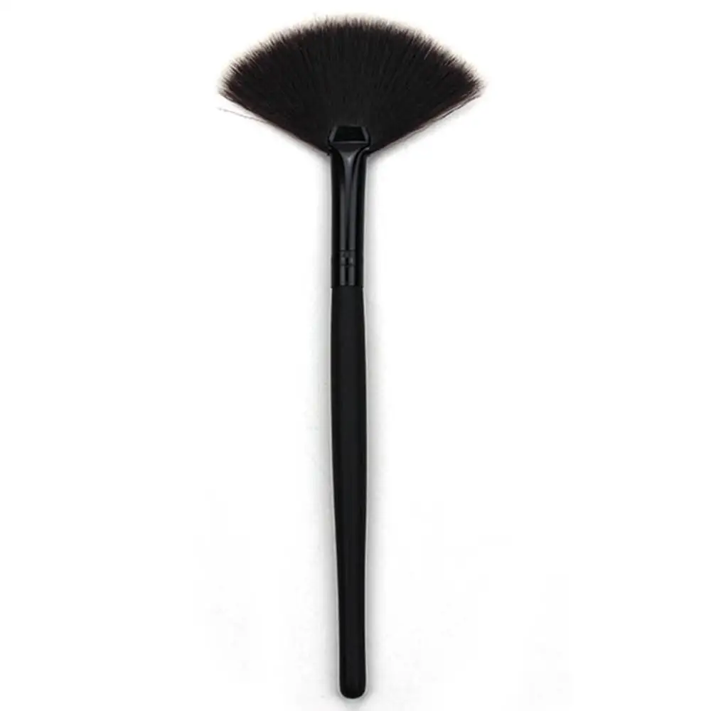 Unique small fan-shaped makeup brush umbrella-shaped powder brush wood handle fiber Cosmetic Eye Shadow brush Make Up Brush