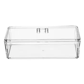 

Bathroom Storage Organizer Box Acrylic Cosmetic Makeup Organizer Makeup Brush Holder Cup Make Up Lipstick Stand Box