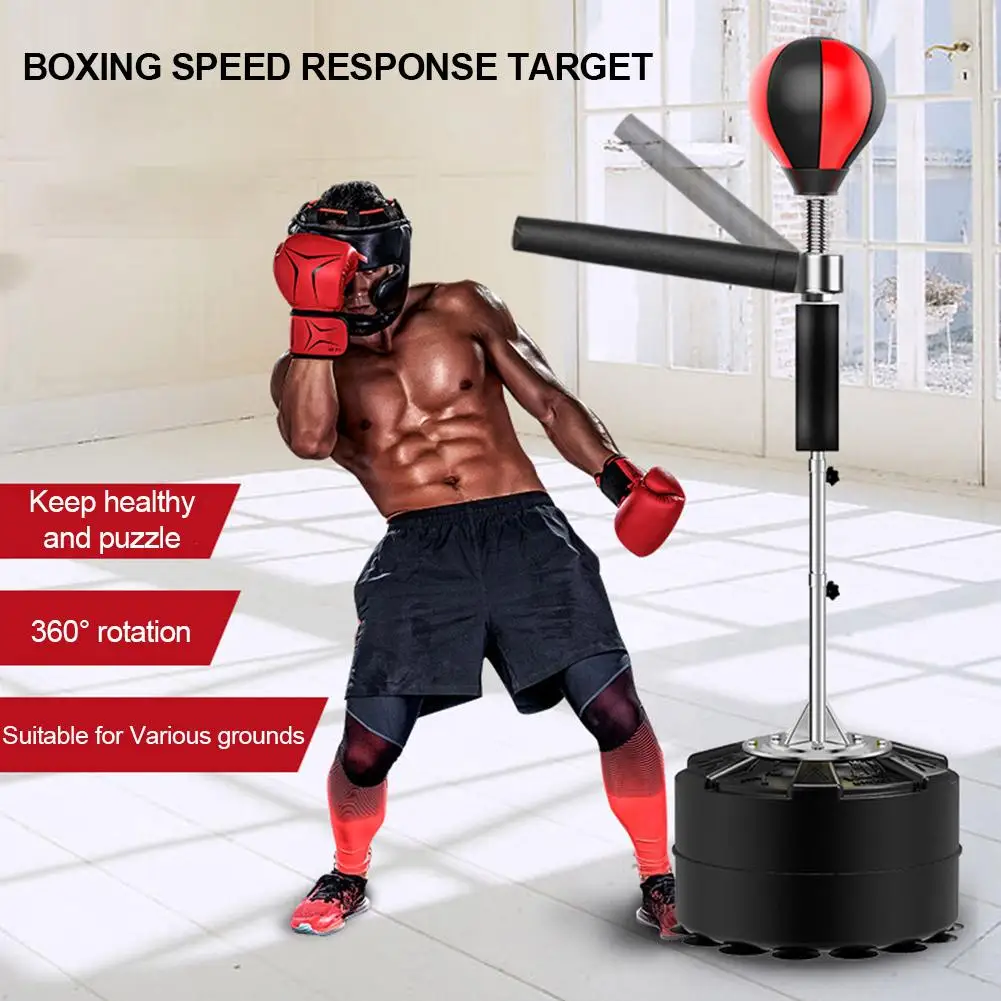 

Boxing Speed Response Target Durable Adjustable Height Training Boxing Ball Professional Heavy Stand Punching Bag in stock
