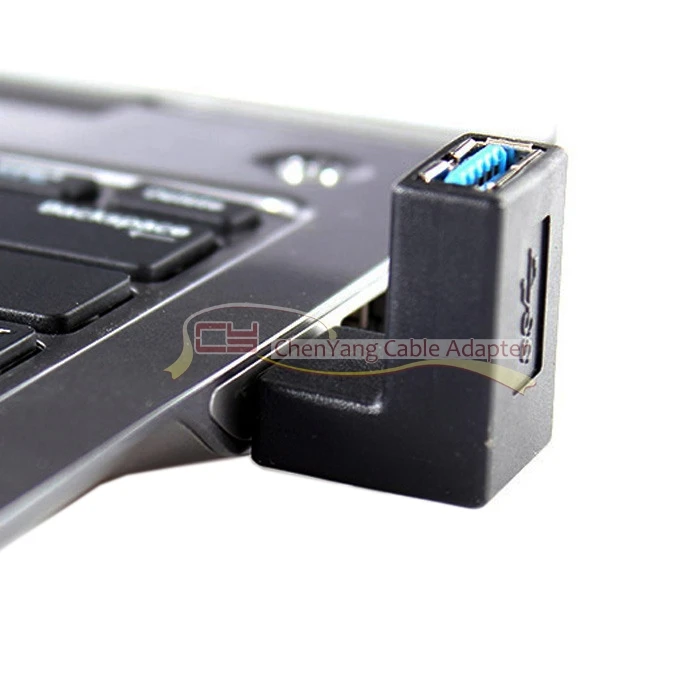 Cablecc низкий профиль угловой USB 3,0 адаптер «Папа-папа» женская обувь