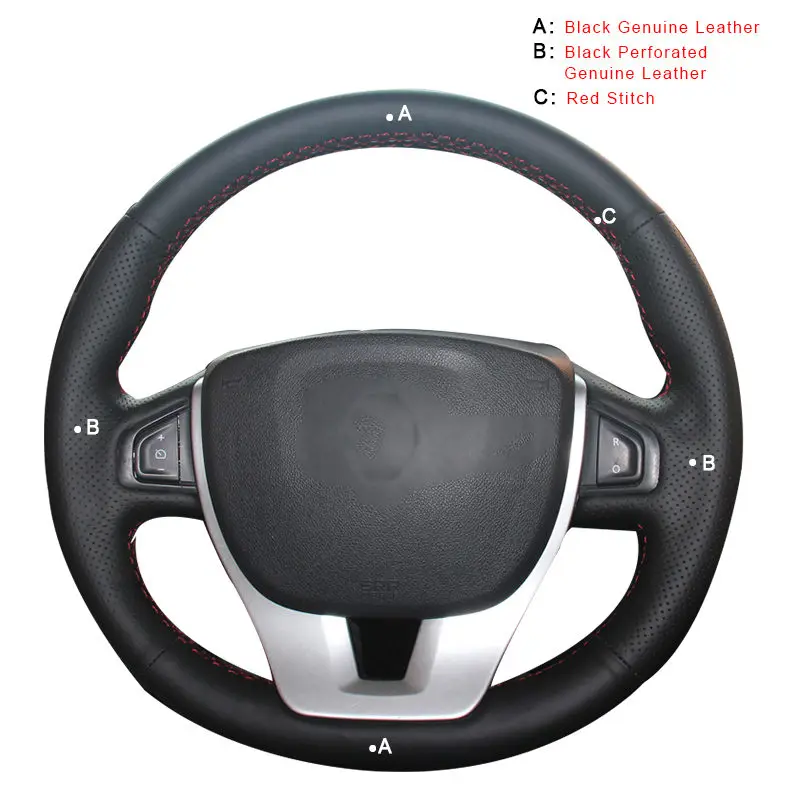 Genuine Leather Авто оплетка на рулевом колесе Крышка для Renault megane 2013 аксессуары для интерьера DIY автомобильные оплетки колеса Чехлы автостайлинг - Название цвета: Genuine Leather