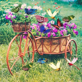 

10 loaded garden butterfly piles, 12 garden dragonflies , garden decoration courtyard decoration, garden party, flower pot decor