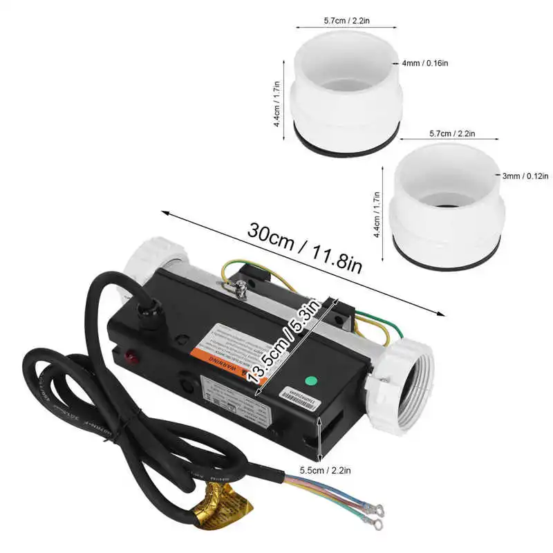 Massage Bathtub Heater SPA Thermostat Circulating Heating Equipment Hot and Cold Tubs for Swimming Pool & Bath SPA 3KW