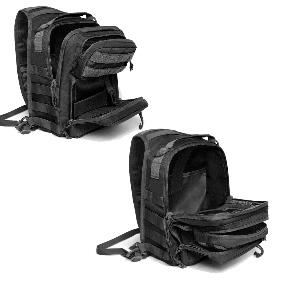 600D Military Tactical Single Shoulder Backpack Army Molle Assault Sling Bag Small EDC One Strap Da