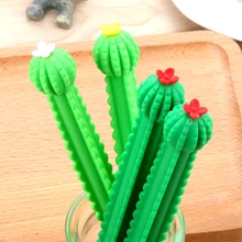 

36Pcs Novelty Cactus Pens Kawaii Gel Pen Cute Funny Girl Stationery Black Blue Ink Back to School Stuff Thing Wedding Gift 2022