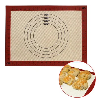 

Non-Stick Silicone Baking Mat Pad Sheet Baking Pastry Tools Rolling Dough Mat Large Size for Cake Cookie Macaron