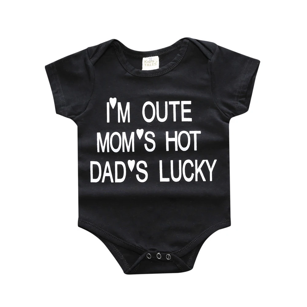 292 0-24M Summer Newborn Romper Letter Baby Suit Romper Baby Boy Girl Cotton Infant Romper Jumpsuit Fashion Babies Clothes Outfits