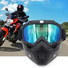 2019 nueva Máscara Modular gafas desmontables y filtro de boca perfecto para la cara abierta de la motocicleta medio casco o cascos Vintage