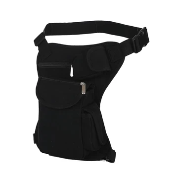 

Men Canvas Drop Leg Bag Sports Racing Waist Bag Pack Multifunctional Bag for Hiking Cycling Vacation
