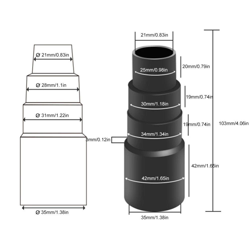 mini electric hand drill Vacuum Cleaner Adapter 4-Layer Universal Hose Reducer Hose Adapter Tool Compatible with Circular Saw/Belt Sander/Orbital Sander corded electric drill