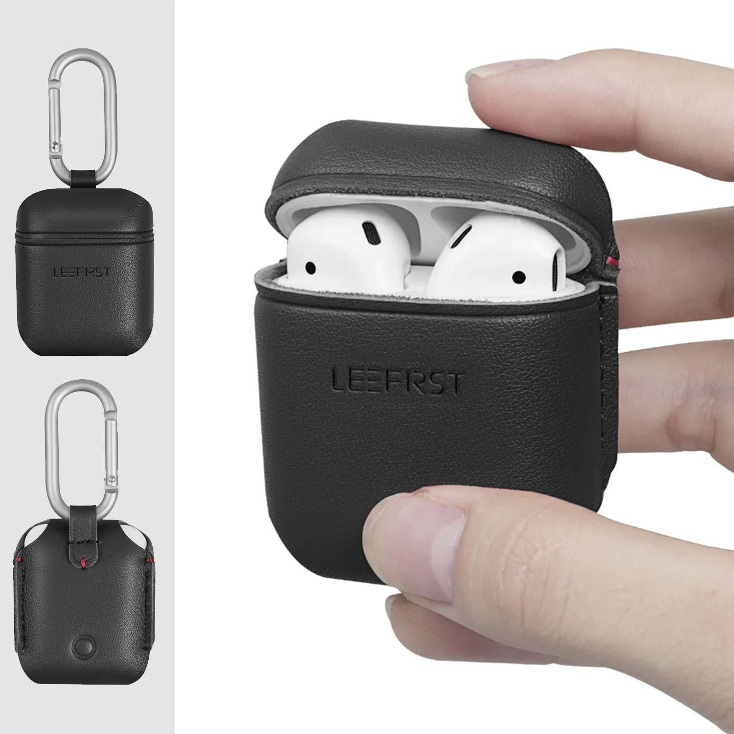 

For Apple Bluetooth Wireless Headset Box Protective Case New Style AirPods Leather Sheath Apple Bluetooth Headset