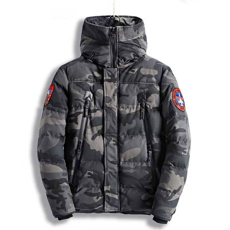 Зимняя куртка с подкладкой размера плюс M-XXXL 4XL, Мужское пальто, одежда, толстая, сохраняющая тепло, военная Камуфляжная парка