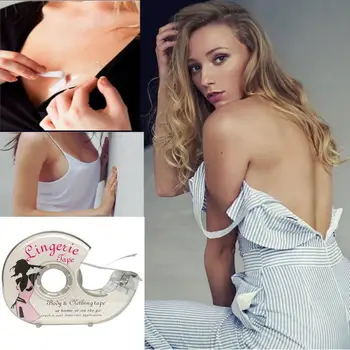 

Fashion Double Sided Clear Anti-light Neckline Bride Invisible Stickers Neckline Trousers Fixed Bride Weeding Party
