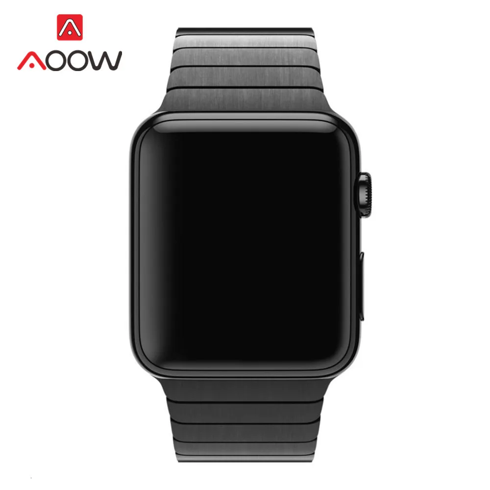 Браслет из нержавеющей стали для Apple Watch 4, 5, 38 мм, 42 мм, 40 мм, 44 мм, застежка-бабочка, бесшовный браслет, ремешок для iwatch 3, 21