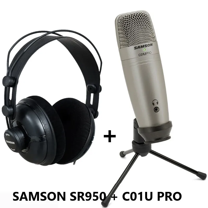 Samson C01U Pro USB Студийный конденсаторный микрофон для профессионального радио диктофона, речевого повествования - Цвет: with SR950