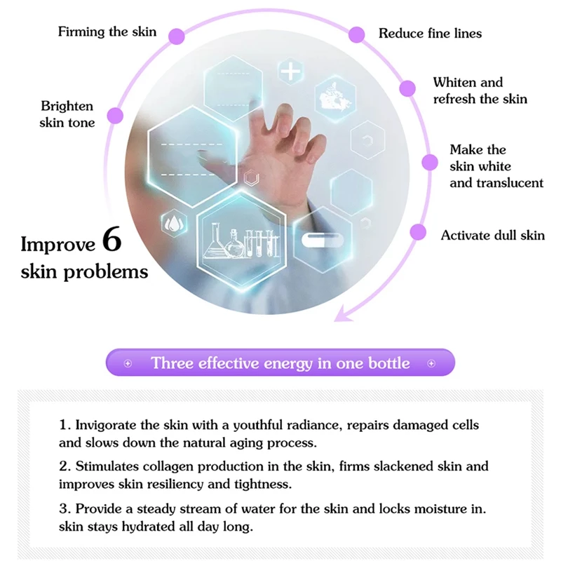 Omylady Виноградные семена EssenceVitamin C Сыворотка для лица жидкий крем эссенция замедляющий старение уменьшает морщин, увлажняющий кожу