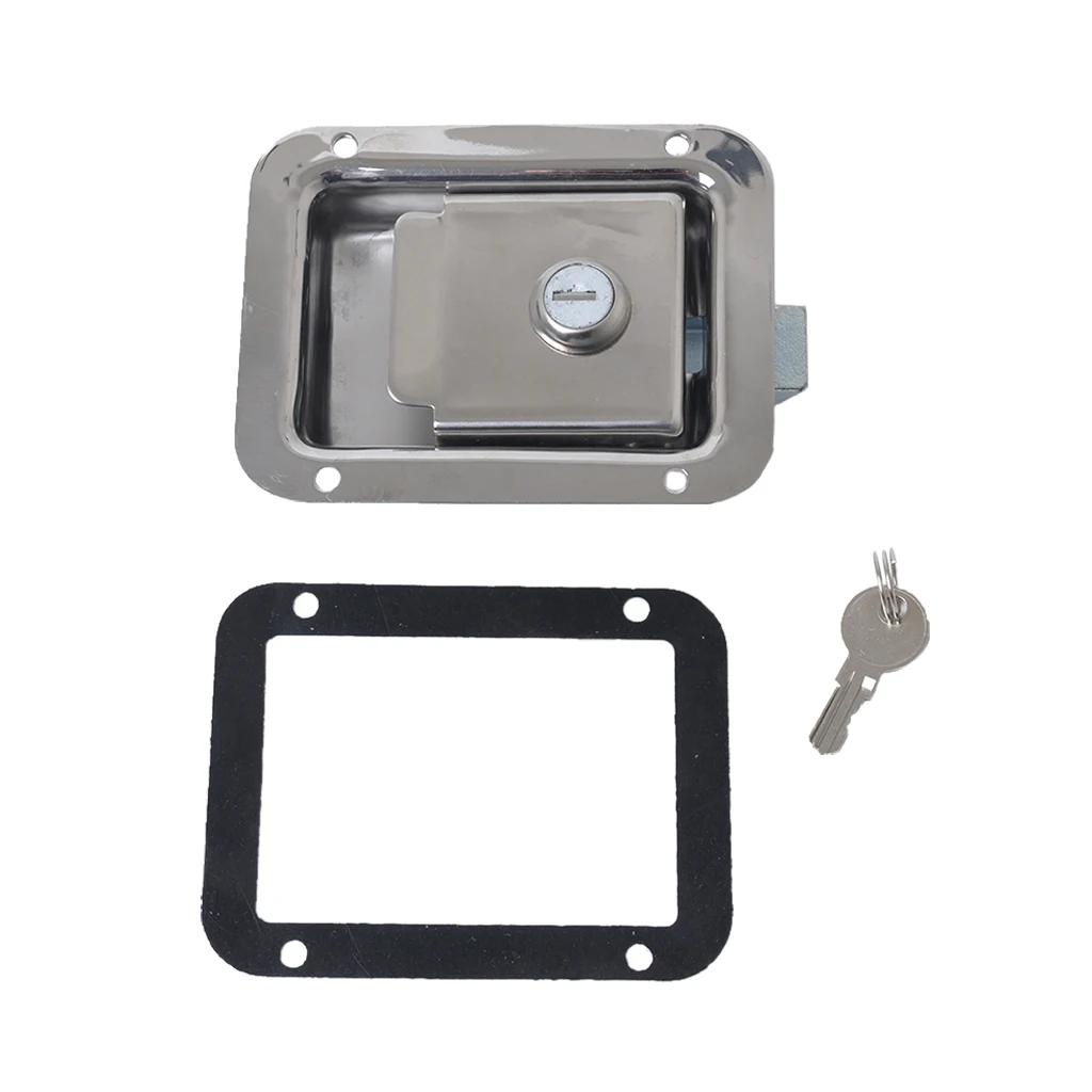 RV Travel Trailer Boat Lock Entrance Door Toolbox Handle Latch Flush Mount