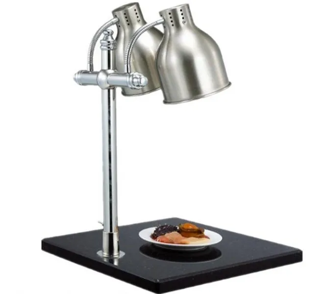 

Food warmer lamp Buffet Heating Lamps Marble Food preservation lampstand 2 head