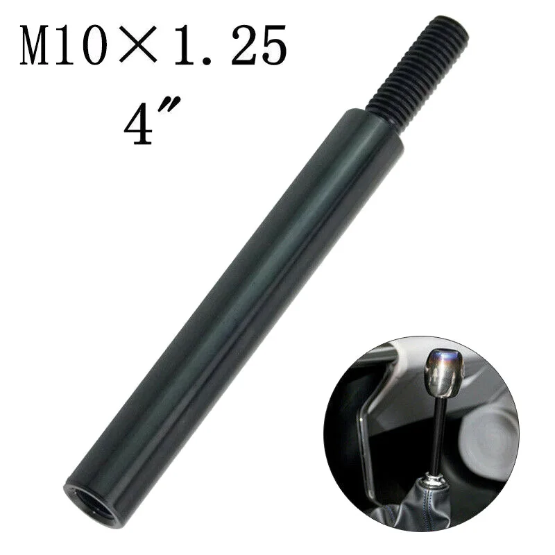 3" M10x1.25 Aluminum Shifter Shift Knob Extension Manual Gear Shifter Extender