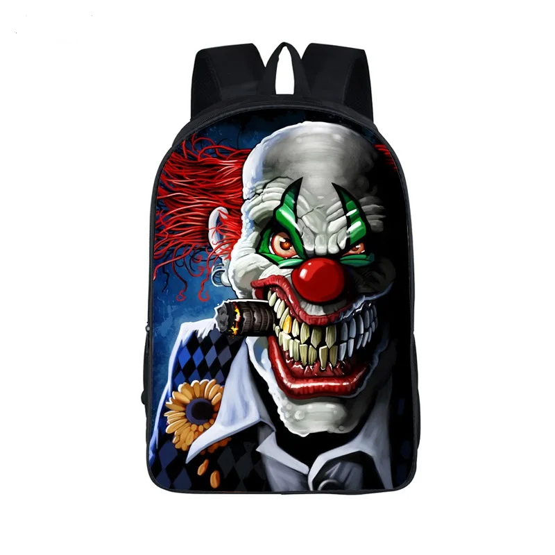 Крутой Crazy Evil рюкзак "Клоун" для подростков, женский, мужской рюкзак, детская школьная сумка, рюкзаки, детские сумки для книг, вместительный рюкзак