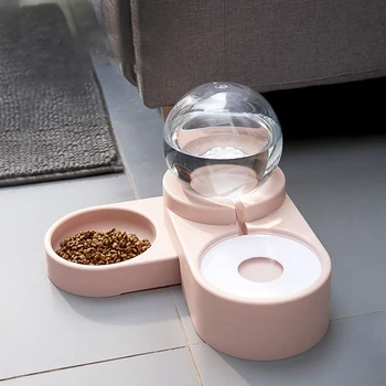 

Pet Bowls Dog Food Water Feeder Pet Drinking Dish Feeder Cat Puppy Feeding Supplies Small Dog Accessories Crystal Ball Dual Use