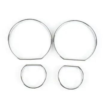 

New 4 Pcs Speedometer Gauge Dial Rings Bezel Trim for BMW E46 1998-2005 M3 2000-2006 Plated Plastic Rings Car Decor Tool