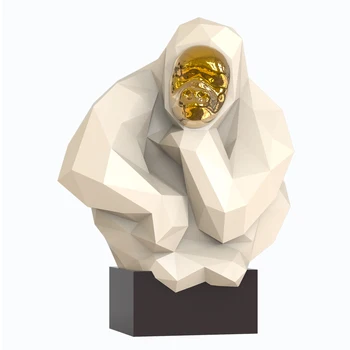 

RESIN GEOMETRY ABSTRACT GORILLA FIGURINES HOME DECOR CRAFTS ROOM DECORATION OBJECTS VINTAGE ORNAMENT RESIN ANIMAL FIGURINES GIFT