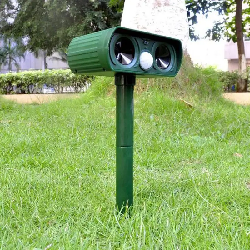 Garden Solar Powered Ultras Outdoor Animal Repeller Motion Sensor Flash Light Dog Cat Raccoon Rabbit Animal Dispeller
