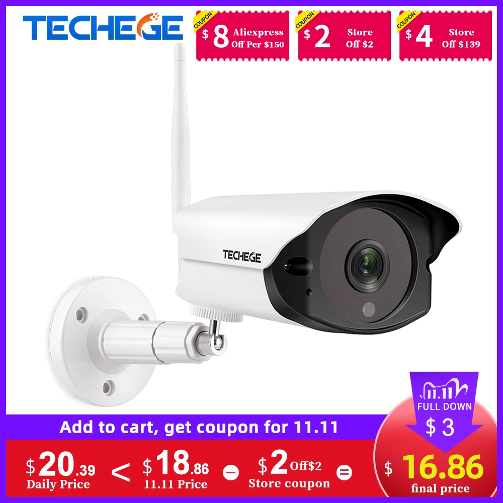 IP камера Techege беспроводная 1080P HD Wi Fi 2 МП|Камеры видеонаблюдения| |