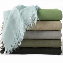 

Rayon Pleated Solid Color Rayon Hijab Two-headed Headscarf Women's Turban Breathable Soft Scarf Muslim Women Hijab Scarf