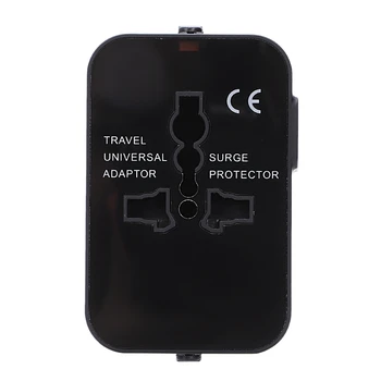 

Travel Adapter International Universal Power Adapter All-In-One With 2.1A 2Usb Worldwide Wall Charger For Uk/Eu/Au/Asia(Black)