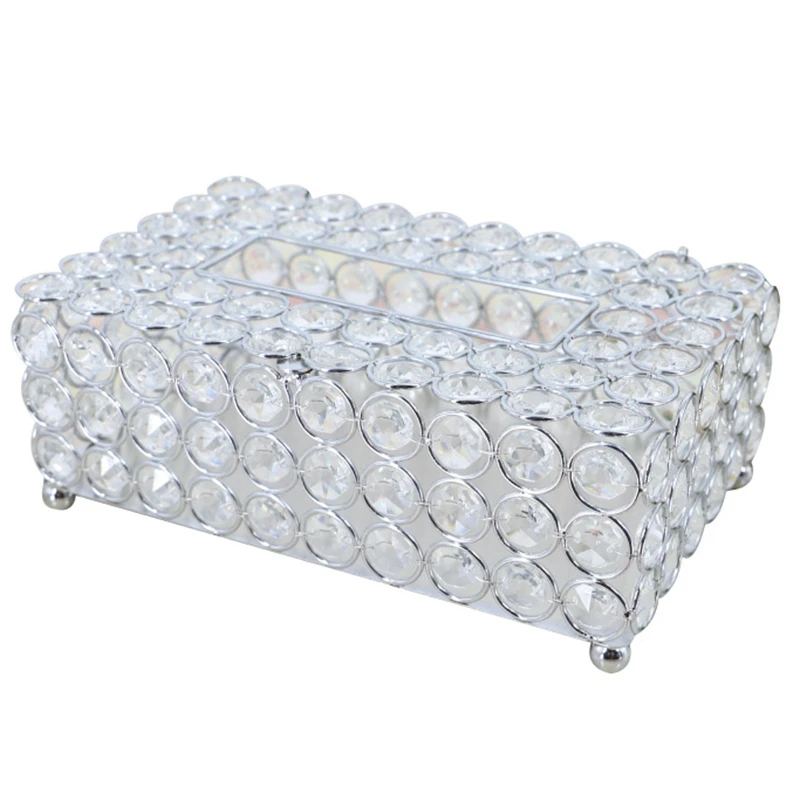 

Hot Sale Crystal Tissue Box Simple Home Living Room Coffee Table Drawers Desktop Napkin Storage Box Creative Car Living Room