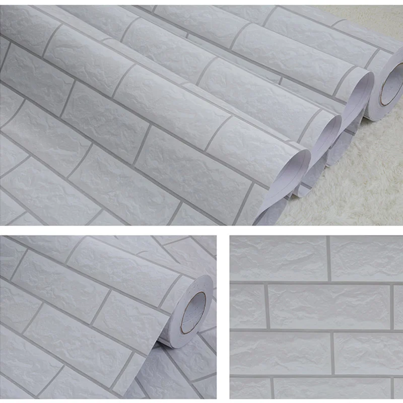 0,6x3 м самоклеющиеся ПВХ винтажные деревянные наклейки на стену для спальни гостиной фон для стен отремонтированные водонепроницаемые наклейки - Цвет: Brick-03
